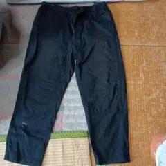黒 ワークパンツ 前面ジッパー付き