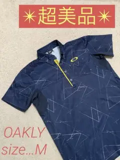 ✴︎超美品✴︎ オークリー 半袖 ポロシャツ ネイビー ゴルフ ウェア M