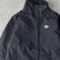 13974 Dickies 刺繍ロゴ マウンテンジャケット 黒色 2XL
