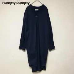 iz50 ハンプティダンプティ/ロングワンピース/コットンワンピース/ネイビー