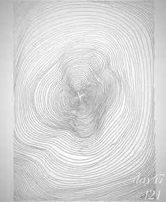 #121 抽象画 原画 A4