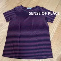 SENSE OF PLACE ボーダー 半袖Tシャツ フリーサイズ