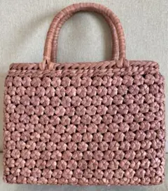 再入荷 新品 サイズXL 長野産 職人手編み 六角花編み 山葡萄籠バッグ