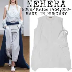 ★定価5,4万★NEHERA★ネヘラ★ノースリーブ シャツ★リボンブラウス★36