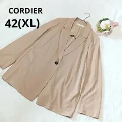 CORDIER コルディア テーラードジャケット ベージュ 無地 薄地/42