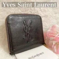 Yves saint Laurent 折り財布 カサンドラ ブラック