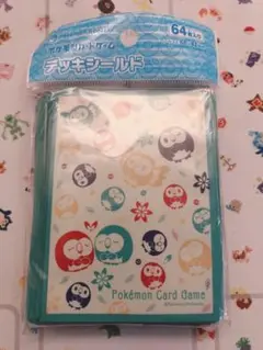 【新品・未使用】ポケモンカードゲーム デッキシールド 和柄モクロー 64枚