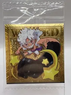 ワンピース ウエハース シール　ゴールドパラレル　ルフィ