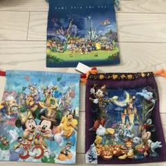 Disney resort 巾着袋　3点
