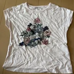 PAUL & JOE 猫と花プリント Tシャツ 120 ユニクロ