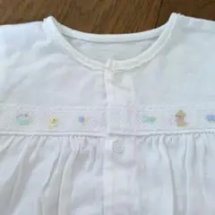 ファミリア☆ホワイト刺繍ツーウェイ・ドレスオール