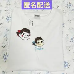 ペコちゃん Peko 刺繍 ホワイト Tシャツ Lサイズ