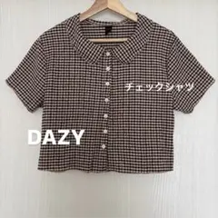 DAZY ギンガムチェック シャツ 半袖 SHEIN XL