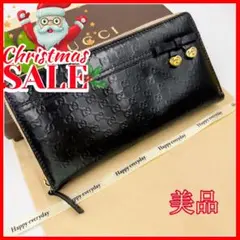 ★美品★グッチ0687インターロッキングG ラウンドファスナー長財布