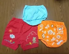 ミキハウス　ホットビスケッツ　ダブルB　短パン　カバーパンツセット 80　フリー