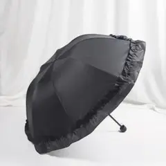 ブラック　折り畳み傘　日傘　晴雨兼用　持ち運び　雨の日グッズ　日焼け対策　N