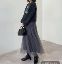 リバーシブルチュールスカート