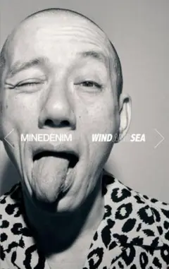 Wind and sea minedenim レオパード柄シャツ