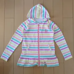 ラッシュガード　ストライプ フード付き　130cm