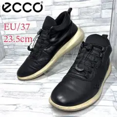 ecco エコー ハイカットスニーカー ヤクレザー ブラック 23.5cm