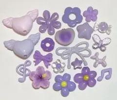 No.236 デコパーツ　ネイルパーツ　まとめ売り　アソート　むらさき