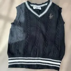 MEN'S CLUB MINI 黒 Vネック ベビーベスト 95