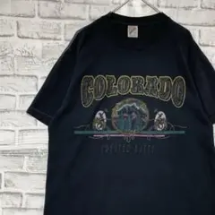 USA製90sヴィンテージTシャツ！シングルステッチ　ブラック半袖古着L723