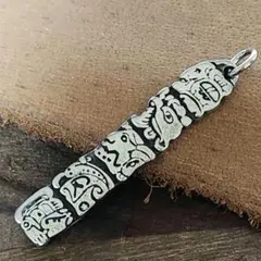 マヤ文字 メッキシルバー ペンダントトップ マヤ文明