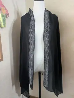 ビジュー付き黒 ストール 社交ダンス