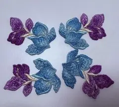 花刺繍レース４枚セット