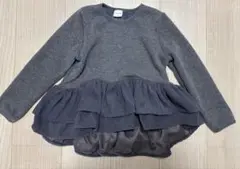 enchanté pêcher 120cm グレー フリルカットソー