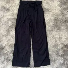 美品✨【a.v.v】カジュアルパンツ (S) ウエストゴム入り 綿 リボン