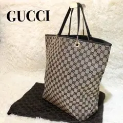【人気モデル】GUCCI グッチ トート GGキャンバス 金具 大容量 レザー