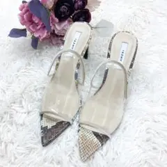 【漂う高級感】 AMERI MEDI CLEAR WINDOW MULE アメリ