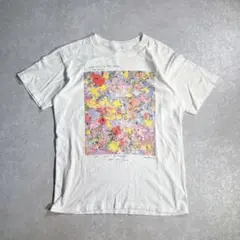 00s フラワープリント Tシャツ US古着 ホワイト 花