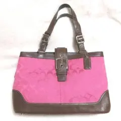 COACH コーチ バッグ シグネチャー ピンク