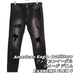 956 AMERICANEAGLE OUTFITTERS ダメージデニム 黒