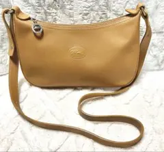 美品 LONGCHAMP レザーコンパクトショルダーバッグ フランス製