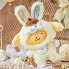 【ポムポムプリン】サンリオ ウサギ精霊ベイビー マスコットキーホルダー