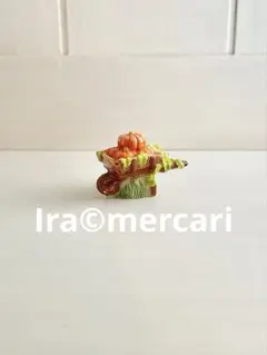 かぼちゃの荷車　お庭のフェーブ　フェーヴ　ミニチュア　陶器　フランス製