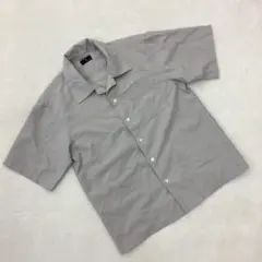ZIP FIVE 開襟シャツ 半袖 ポケット付きグレーL
