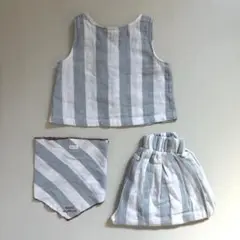美品 Organic Zoo Stripes Resort Set 1-2Y