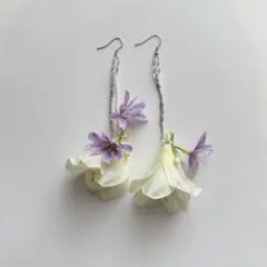 ウェディング　フラワーピアス