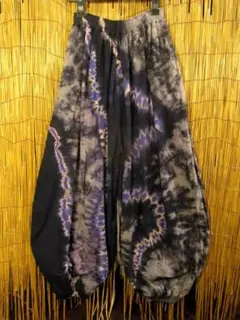 送料込み⑪新品＊男女兼用＊ラヴァタイダイ染め＊コットン素材＊ビッグアラジンパンツ