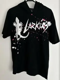Larkins ラーキンス　半袖パーカー　フード付き　M ブラック