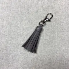 ハンドメイド♪本革タッセル、グレー