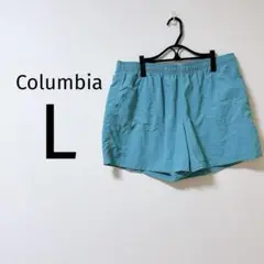 8 Columbia ハーフパンツ L 青 パンツ ブルー 古着 スポーツ