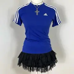【y2k 00s】adidasアディダス　ロゴtピチt 平成ギャル　マクブリング