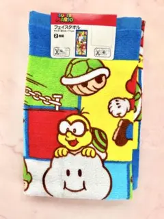 【新品・未使用】スーパーマリオ フェイスタオル 2枚組 約34×75cm