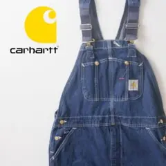 carhartt カーハート オーバーオール デニム w38 刺繍 企業 古着